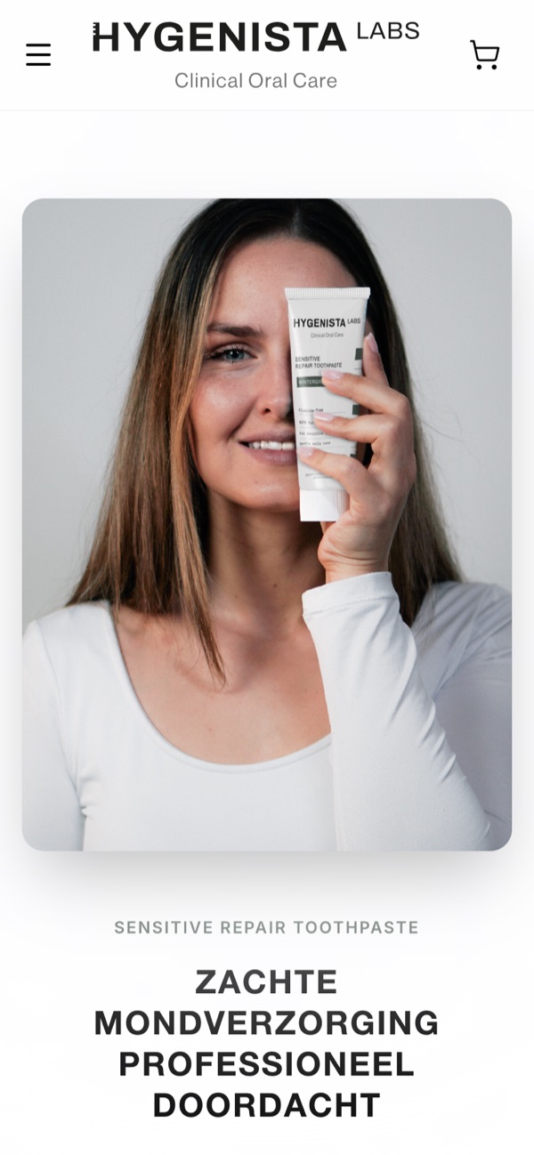 Homepage op een telefoon